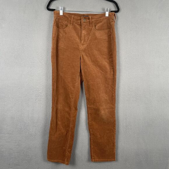 J. Crew Factory Pants - J.CREW Pants Womens 28 Brown Chino Corduroy Straight Leg Stretch Pockets